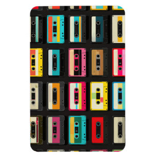 Retro-Kassette-Tape-Muster – Vintage-Musik Magnet