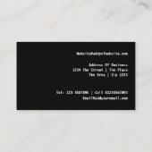 Retro Kassette Visitenkarte (Rückseite)