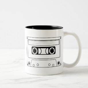 Retro-Kassette Zweifarbige Tasse