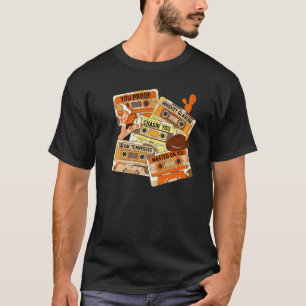 Retro-Kassetten auf Ihrem Western-Land verschwende T-Shirt