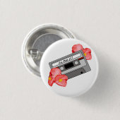 Retro Kassetten-Band-Button Button (Vorne & Hinten)