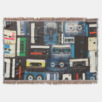 Retro-Kassetten: Blue Background Vintag.
