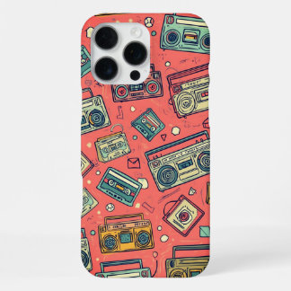 Retro-Kassetten-Boomboxen für 80er-Musikfans iPhone 16 Pro Max Hülle