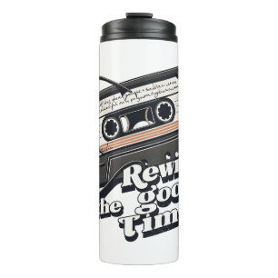 Retro-Kassetten-Design für Nostalgie-Liebhaber Thermosbecher