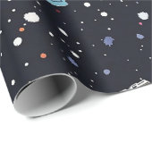 Retro-Kassetten im kosmischen Raum Geschenkpapier (Rolleneckpunkt)