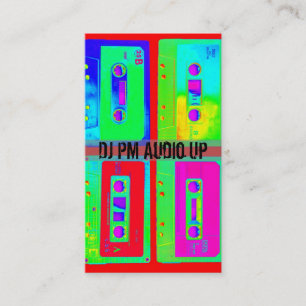 Retro Kassetten-Wurf zurück DJ notieren Visitenkarte