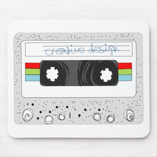 Retro Kassettenband-80erart Mousepad (Vorne)