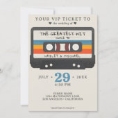 Retro-Kassettenband die Beste Hochzeit Einladung (Vorderseite)