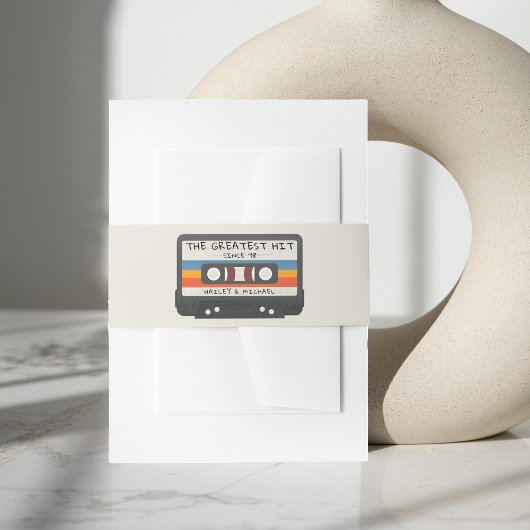 Retro-Kassettenband die Beste Hochzeit Einladungsbanderole