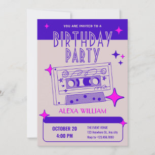 Retro-Kassettenband Einladung
