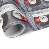 Retro-Kassettenband Geschenkpapier (Rolleneckpunkt)