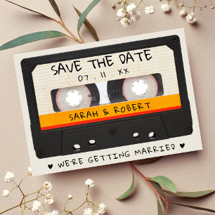 Retro-Kassettenband-Hochzeit Save The Date