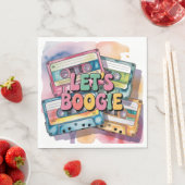 Retro-Kassettenband Lass uns Boogie Erwachsener Ge Serviette (Beispiel)