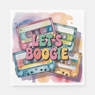 Retro-Kassettenband Lass uns Boogie Erwachsener Ge Serviette
