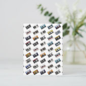 Retro-Kassettenband Postkarte (Stehend Vorderseite)