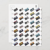 Retro-Kassettenband Postkarte (Vorne/Hinten)