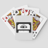 Retro-Kassettenband Schwarz-Weiß-Bachelor-Party Spielkarten (Rückseite)