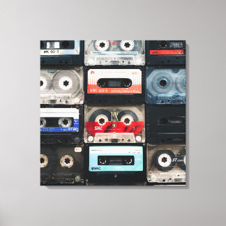 Retro-Kassettenbild auf Leinwand