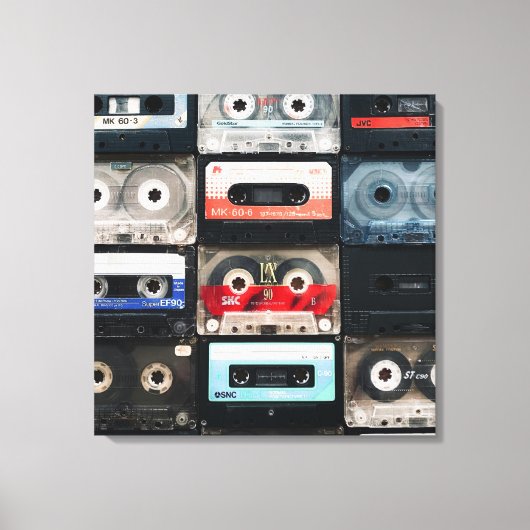 Retro-Kassettenbild auf Leinwand (Vorderseite)