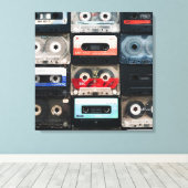 Retro-Kassettenbild auf Leinwand (Insitu (Holzboden))