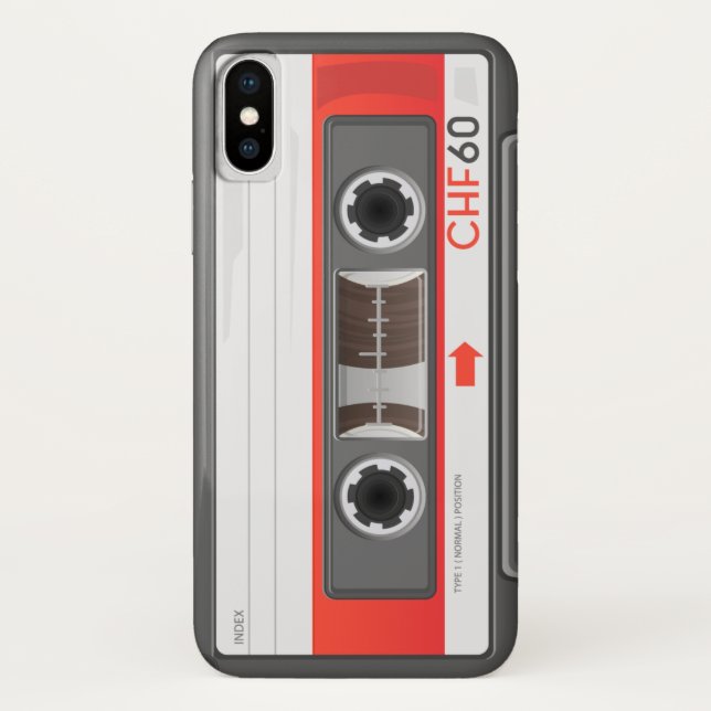 Retro Kassettenentwurf Telefon-Kasten Case-Mate iPhone Hülle (Rückseite)