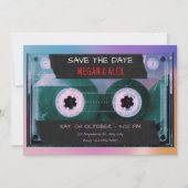 Retro-Kassettenhochzeit Save The Date (Vorderseite)