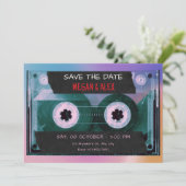 Retro-Kassettenhochzeit Save The Date (Stehend Vorderseite)