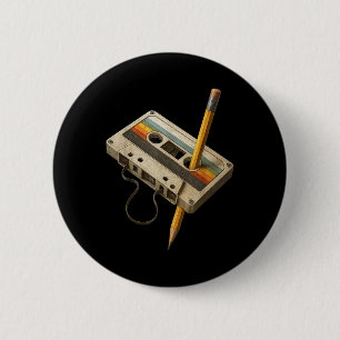 Retro Kassettenmix Lustig 80er 90er Mixtape Nosta Button