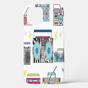 Retro-Kassettenrekorder: 80er Vintage Art iPhone 12 Hülle