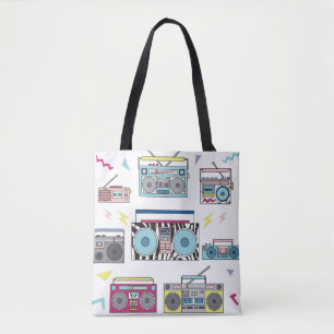 Retro-Kassettenrekorder: 80er Vintage Art Tasche