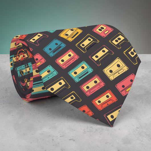 Retro-Kassettentapes Popkultur-Schlips Krawatte