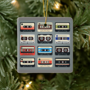 Retro-Kassettentonbänder 80er Keramikornament
