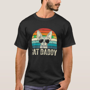 Retro Kat Daddy Vintag gestört Sphynx Kat Vater T-Shirt
