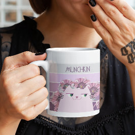 Retro Kat Niedlich florale Tasse