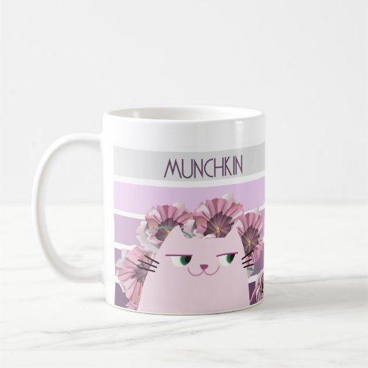 Retro Kat Niedlich florale Tasse (Links)