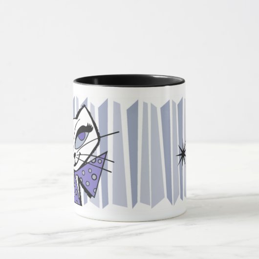 Retro Kat Tasse (Zentrum)