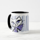 Retro Kat Tasse (Vorderseite Links)