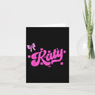 Retro Katy Kariert Kokette Schleife Schmetterling  Karte