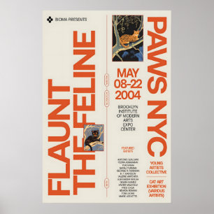 Retro-Katz-Kunstausstellungsplakat NYC Feline Show Poster