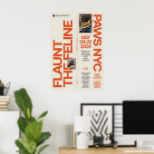 Retro-Katz-Kunstausstellungsplakat NYC Feline Show Poster (Heimbüro)