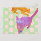 Retro-Kätzchen-Karte Postkarte (Vorderseite)