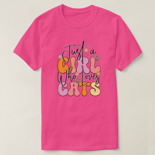 Retro Katze 3 T-Shirt (Design vorne)
