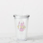Retro-Katze Acryltrinkbecher (Rückseite)