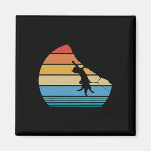 Retro-Katze erklimmt Meowtain Vintage-Kitty-Gesche Magnet