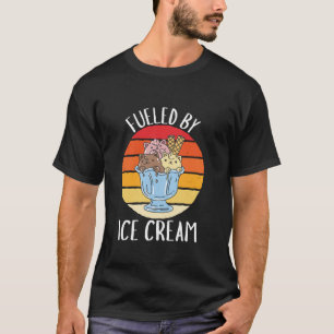 Retro-Katze, gespeist von Eis, Vintage Eiscreme T-Shirt