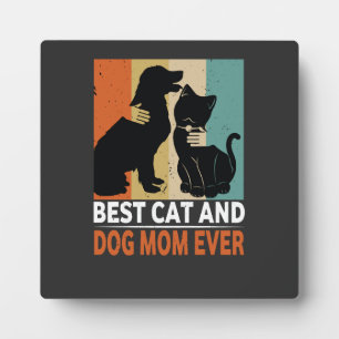 Retro Katze Hund Mama Katze Mama Furmama Welpe Kit Fotoplatte