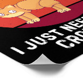 Retro Katze I Don39t brauche Therapie, die ich nur Poster (Ecke)