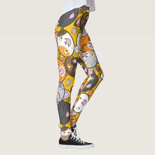 Retro Katze Leggings (Rechts)