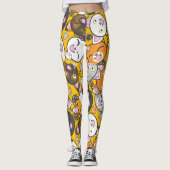 Retro Katze Leggings (Vorderseite)
