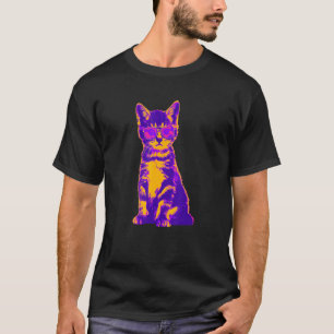 Retro-Katze mit Piloten-Sonnenbrille Vintage-Illus T-Shirt